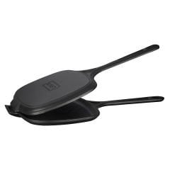 Lava Döküm Tost Makinesi Ölçü 18x26cm Döküm Demir Yekpare Saplı