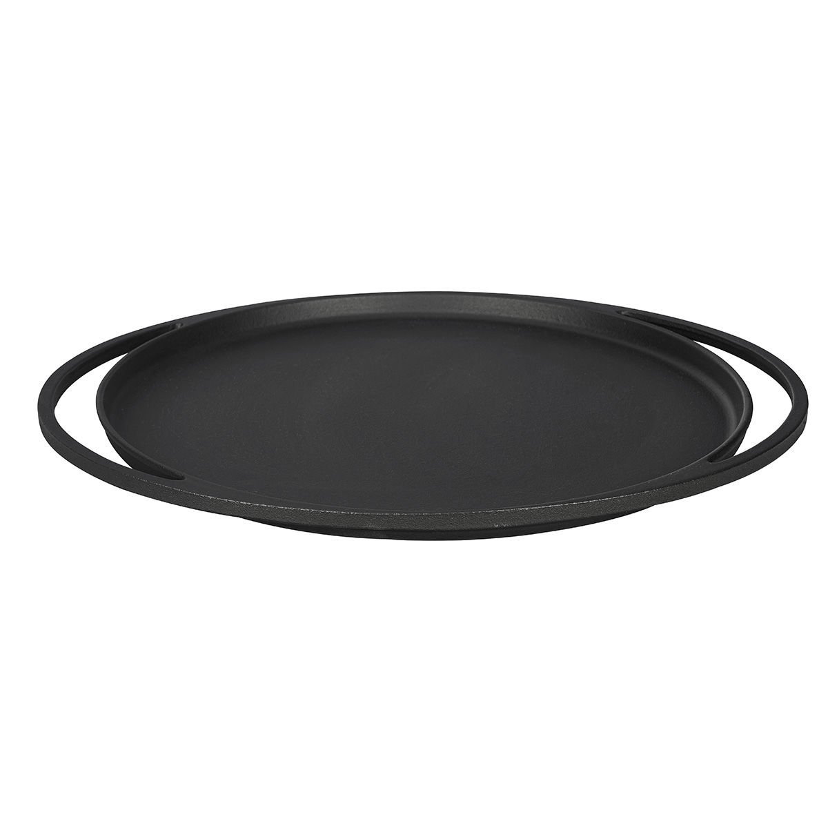 Lava Casting Round Pizza Crepe Pancake Pan Diameter (Ø)28cm. Cast Iron Solid Double Handle