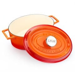 Lava Döküm Oval Tencere Ölçü 21x27cm. Edition Serisi - Turuncu
