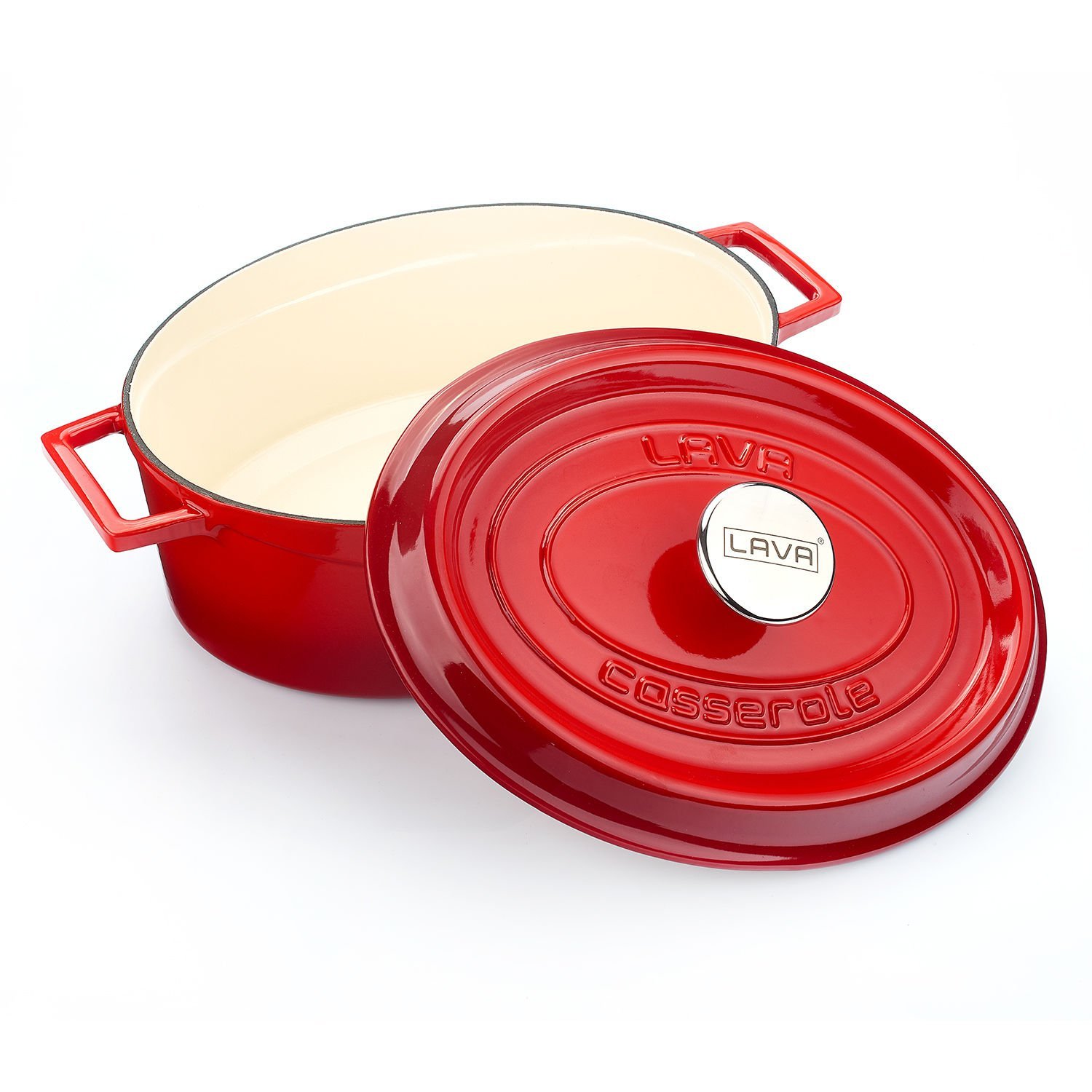 Lava Döküm Oval Tencere Ölçü 23x29cm. Edition Serisi - Kırmızı