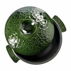 Lava Anatolia Selçuklu Güveci Çap (Ø)26 cm. - Majolica Yeşil  Ahşap Kaşık Hediyeli