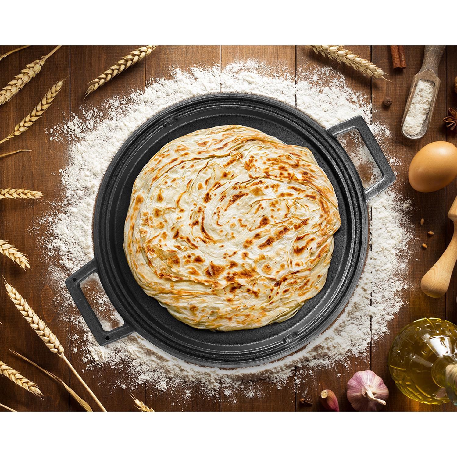 Lava Döküm Çap Ø 28cm Gözleme ve Bazlama Tavası Çift Taraflı