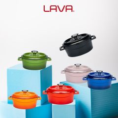 Lava Döküm Yuvarlak Tencere. Trendy Çap(Ø) 12cm. - Turuncu