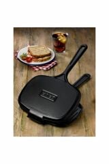 Finalonline Ikili Döküm Seti 18x26 Cm Tost Tavası+26x32 Cm Izgara Tavası Garantili Tava