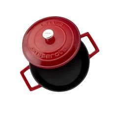 Lava Döküm Yuvarlak Tencere Çap(Ø) 22cm. Folk - Kırmızı