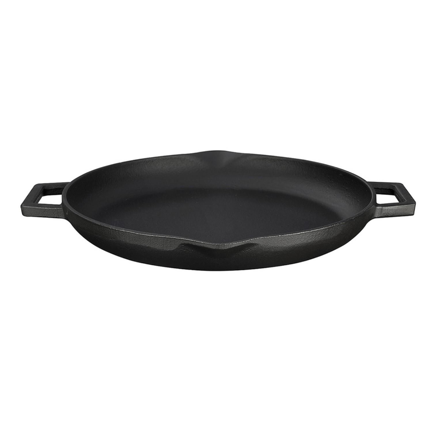 Lava Döküm Yuvarlak Kızartma Tavası Çap(Ø)26cm. Döküm Demir Yekpare Çift Kulplu Çap(Ø)26cm.