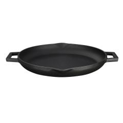 Lava Döküm Yuvarlak Kızartma Tavası Çap(Ø)26cm. Döküm Demir Yekpare Çift Kulplu Çap(Ø)26cm.