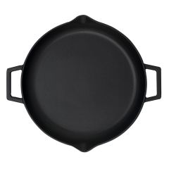 Lava Döküm Yuvarlak Kızartma Tavası Çap(Ø)26cm. Döküm Demir Yekpare Çift Kulplu Çap(Ø)26cm.