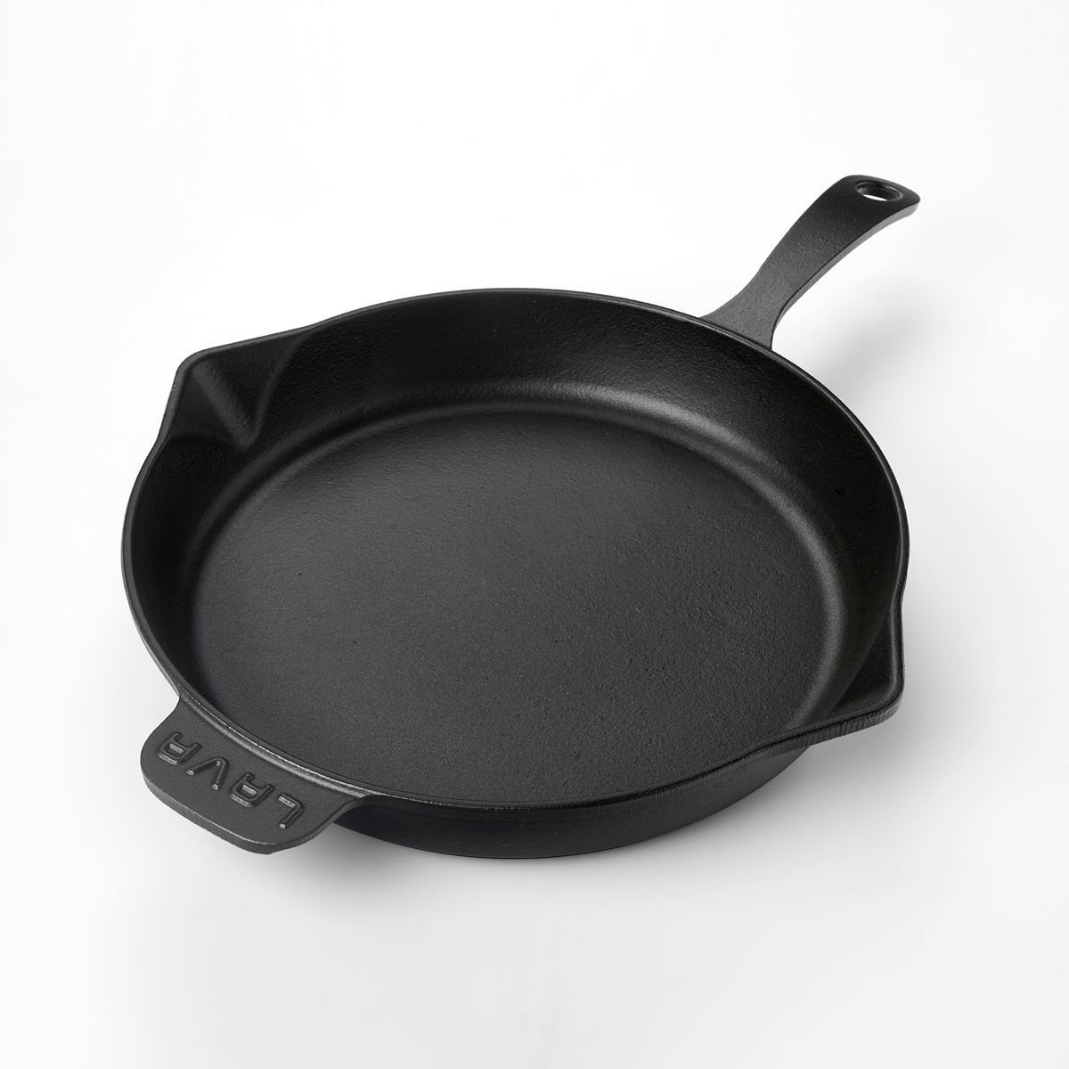 Lava Döküm Yuvarlak Kızartma Tavası  Çap(Ø)34cm. Döküm Demir Yekpare Saplı