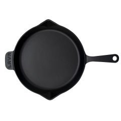 Lava Döküm Yuvarlak Kızartma Tavası  Çap(Ø)34cm. Döküm Demir Yekpare Saplı