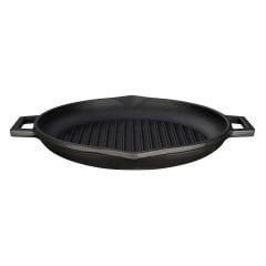 Lava Casting Round Grill Pan Diameter (Ø)26cm. Cast Iron Solid Double Handle