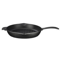 Lava Döküm Yuvarlak Izgara Tava Çap(Ø)28cm. Döküm Demir Yekpare Saplı Çap(Ø)28cm.