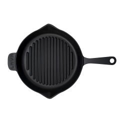 Lava Döküm Yuvarlak Izgara Tava Çap(Ø)28cm. Döküm Demir Yekpare Saplı Çap(Ø)28cm.
