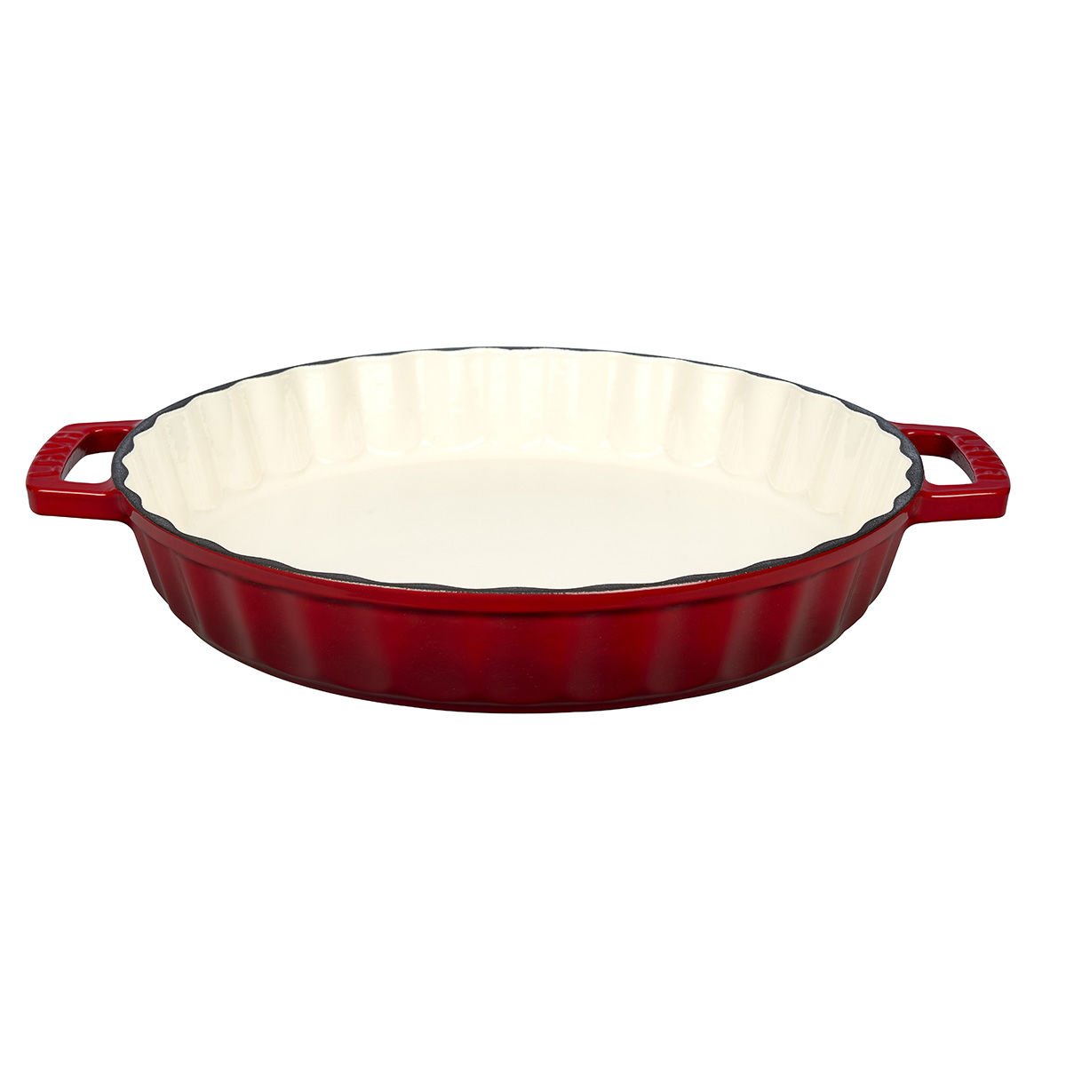 Lava Döküm Yuvarlak Rosto ve Fırın Tepsisi Edition Serisi Çap(Ø)30cm. Döküm Demir Yekpare Çift Kulplu - Kırmızı