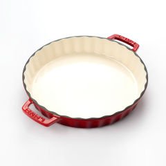 Lava Döküm Yuvarlak Rosto ve Fırın Tepsisi Edition Serisi Çap(Ø)30cm. Döküm Demir Yekpare Çift Kulplu - Kırmızı