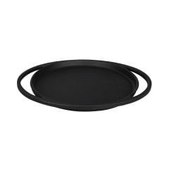 Lava Döküm Yuvarlak Pizza Krep Pankek Tavası Çap(Ø)20cm. Döküm Demir Yekpare Çift Kulplu