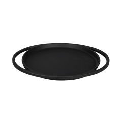 Lava Döküm Yuvarlak Pizza Krep Pankek Tavası Çap(Ø)20cm. Döküm Demir Yekpare Çift Kulplu