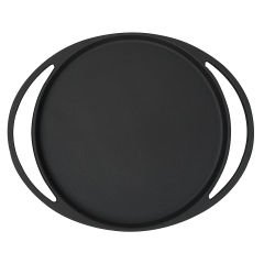 Lava Döküm Yuvarlak Pizza Krep Pankek Tavası Çap(Ø)20cm. Döküm Demir Yekpare Çift Kulplu