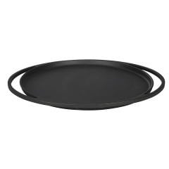 Lava Casting Round Pizza Crepe Pancake Pan Diameter (Ø)28cm. Cast Iron Solid Double Handle