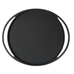 Lava Döküm Yuvarlak Pizza Krep Pankek Tavası Çap(Ø)28cm. Döküm Demir Yekpare Çift Kulplu