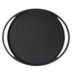 Lava Döküm Yuvarlak Pizza Krep Pankek Tavası Çap(Ø)28cm. Döküm Demir Yekpare Çift Kulplu