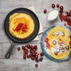 Lava Döküm Yuvarlak Pizza Krep Pankek Tavası Çap(Ø)20cm. Döküm Demir Yekpare Saplı Çap(Ø)20cm.