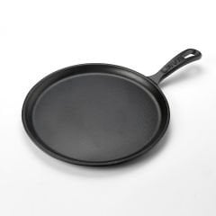 Lava Döküm Yuvarlak Pizza Krep Pankek Tavası Çap(Ø)26cm. Döküm Demir Yekpare Saplı