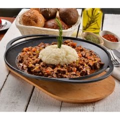 Lava Casting Round Sheet Roasting Pan Diameter (Ø)28cm. Cast Iron Solid Double Handle
