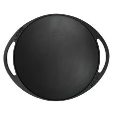 Lava Döküm Yuvarlak Saç Kavurma Tavası Çap(Ø)28cm. Döküm Demir Yekpare Çift Kulplu