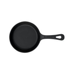 Lava Döküm Yuvarlak Kızartma Tavası Çap(Ø)16cm. Yekpare Saplı.
