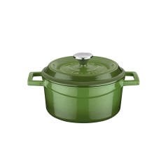 Lava Döküm Yuvarlak Tencere. Trendy Çap(Ø) 18cm. - Yeşil
