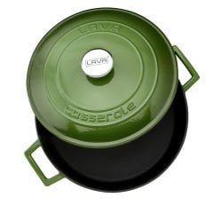 Lava Döküm Çok Amaçlı Yayvan Tencere. Folk Serisi Çap(Ø)28 - Yeşil
