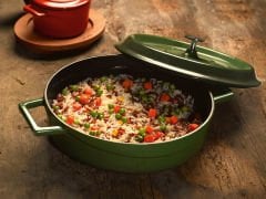 Lava Döküm Çok Amaçlı Yayvan Tencere Çap(Ø)24. Trendy Serisi - Yeşil