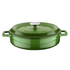 Lava Cast Multi-Purpose Flat Pot. Trendy Series Diameter(Ø)32 - Green