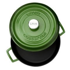 Lava Döküm Çok Amaçlı Yayvan Tencere. Çap(Ø)32 cm. Trendy Serisi - Yeşil