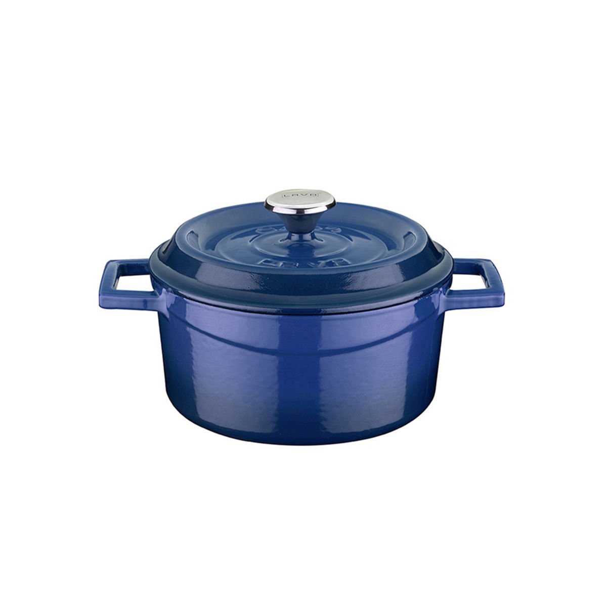 Lava Döküm Yuvarlak Tencere. Trendy Çap(Ø) 18cm. - Mavi