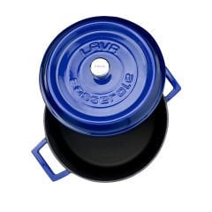 Lava Döküm Yuvarlak Tencere Çap(Ø)24cm. Trendy - Mavi