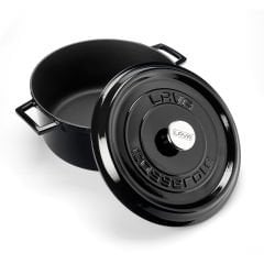 Lava Döküm Yuvarlak Tencere. Çap(Ø)32cm. Trendy - Siyah