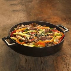 Lava Döküm Çok Amaçlı Yayvan Tencere. Çap(Ø)32 cm Trendy Serisi - Siyah