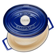 Lava Döküm Oval Tencere  Ölçü 21x27cm. Edition Serisi - Mavi