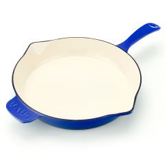 Lava Döküm Yuvarlak Kızartma Tavası Çap(Ø)28cm. Döküm Demir Yekpare Saplı Edition Serisi - Mavi