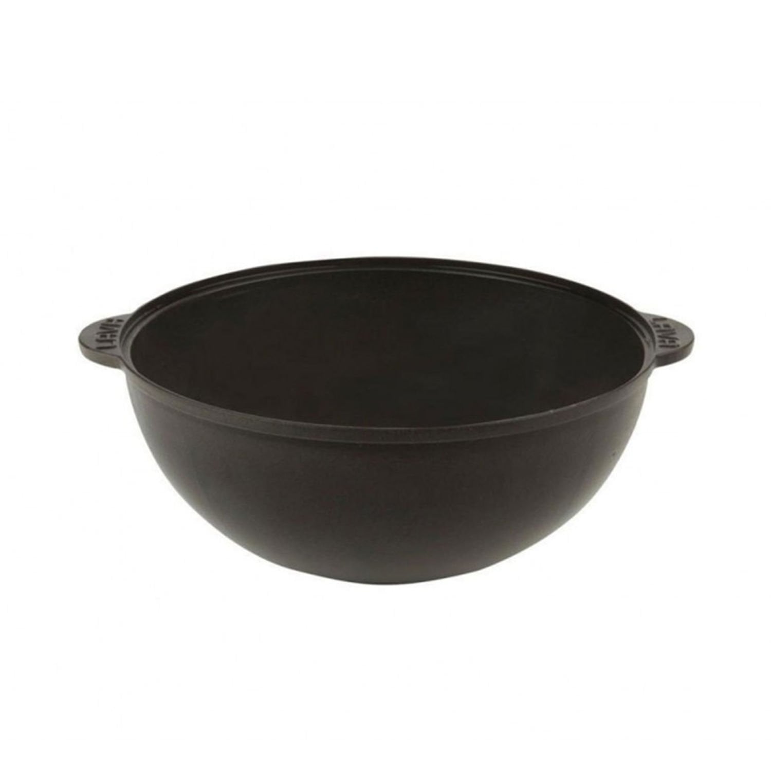Lava Döküm Yuvarlak Kazan / Tencere. Çap(Ø)30 cm. Döküm Demir Yekpare Kulplu