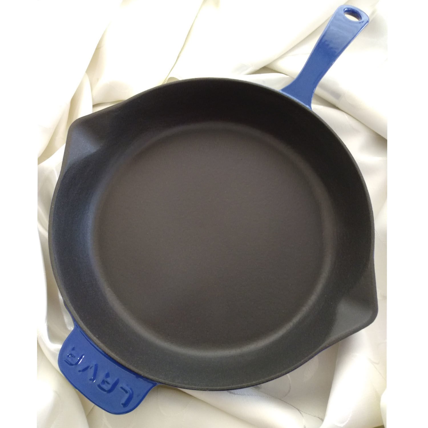 Lava Döküm Yuvarlak Kızartma Tavası Çap(Ø)28cm Döküm Demir Yekpare Saplı.