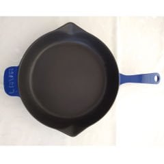 Lava Döküm Yuvarlak Kızartma Tavası Çap(Ø)28cm Döküm Demir Yekpare Saplı.