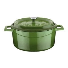 Lava Döküm Beşli Tencere Tava Seti Trendy Silikon Tutacak ve Ahşap Kaşık Hediyeli