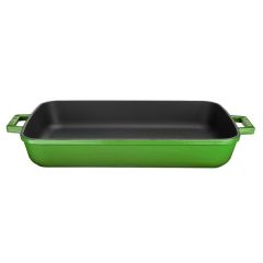 Lava Casting 7 Piece Cookware and Pan Set with Trendy Silicone Handle and Wooden Spoon