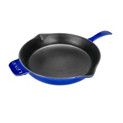 Lava Döküm Çap(Ø)28cm. Yuvarlak Kızartma Tavası  Döküm Demir Yekpare Saplı Premium Serisi. - Majolica