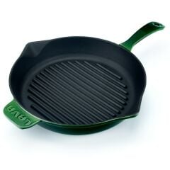 Lava Döküm Majolica Yeşil 10 Parça Tencere Tava Seti Silikon Tutacak ve Ahşap Kaşık Hediyeli