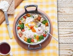 Lava Döküm Yuvarlak Sahan Çap(Ø)16cm. Döküm Demir Yekpare Çift Kulplu - Turuncu