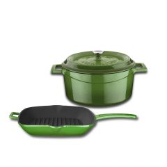Lava Döküm Trendy 4 Parça Tencere Tava Seti Yeşil